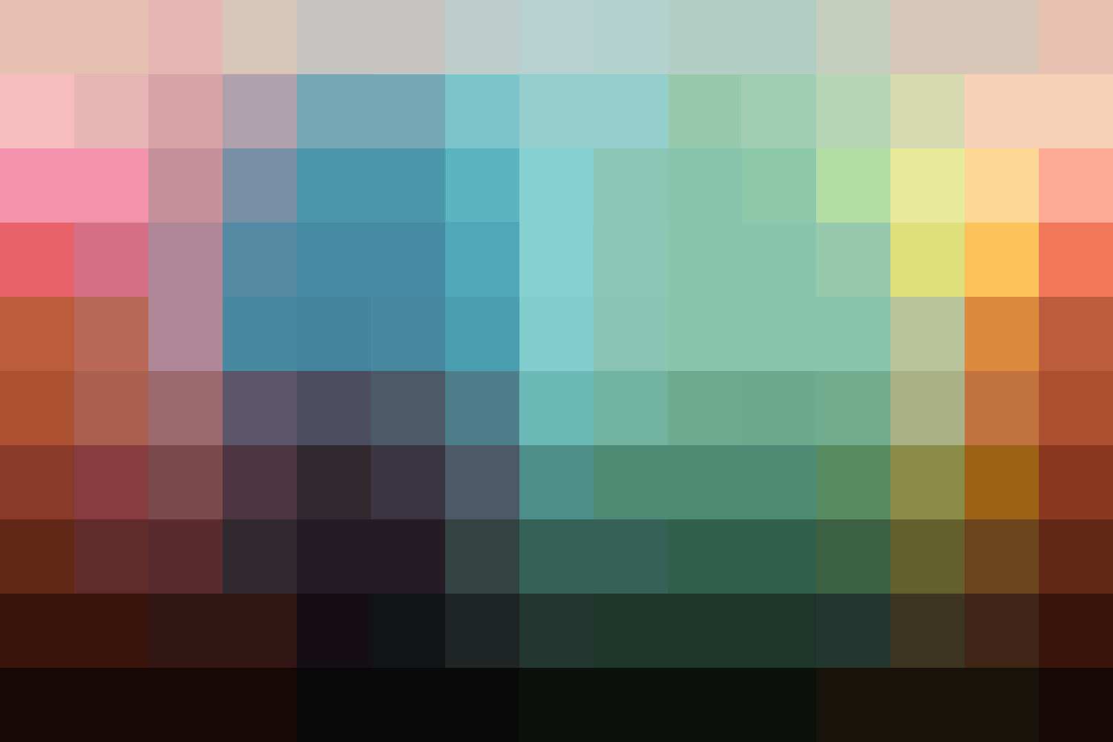 Color palette showing the adjusted hues from this 90s Vibe Lightroom Preset.