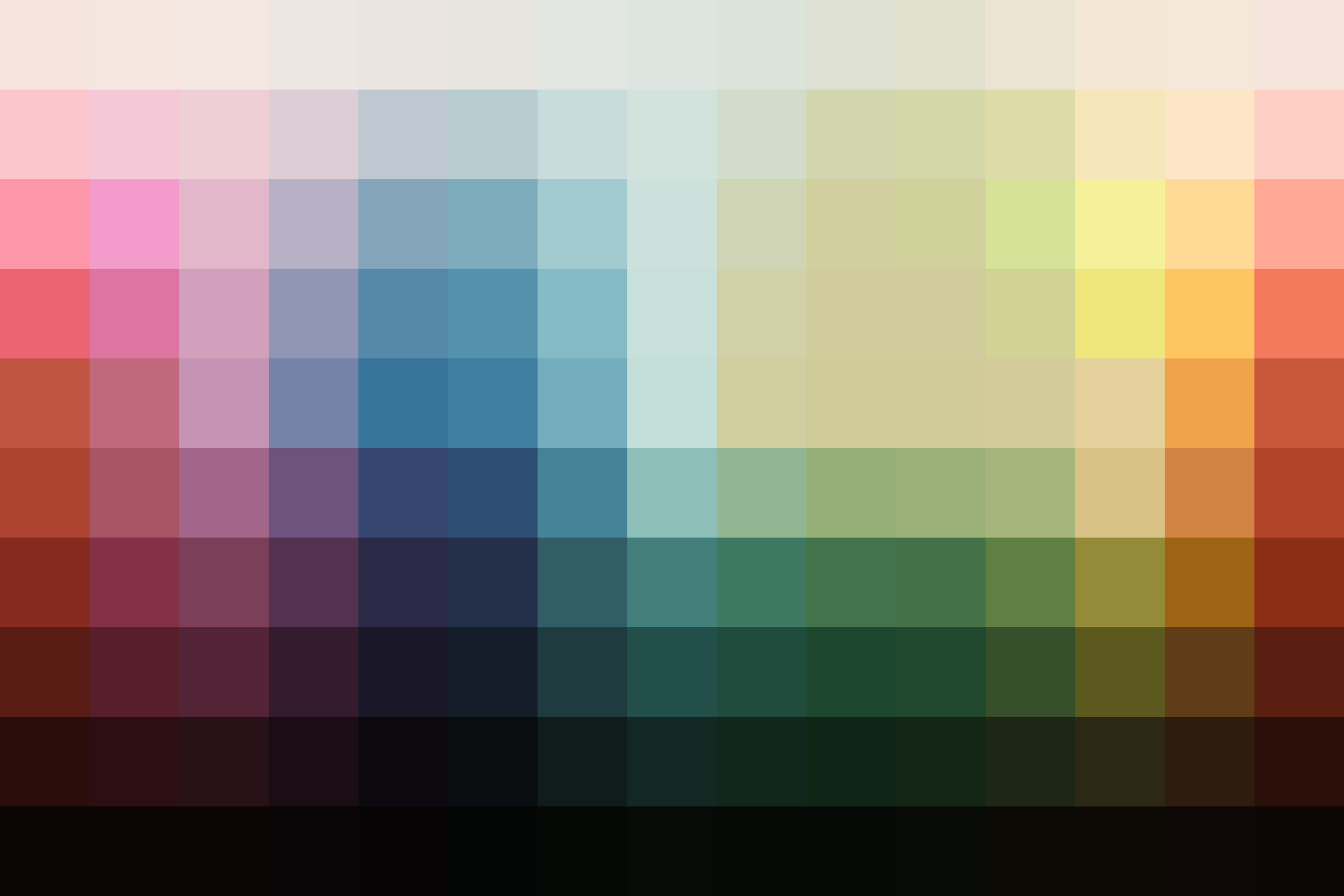 Color palette showing the adjusted hues from this Farmhouse Lightroom Preset.