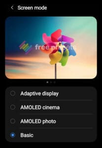 Samsung Screen Mode Settings