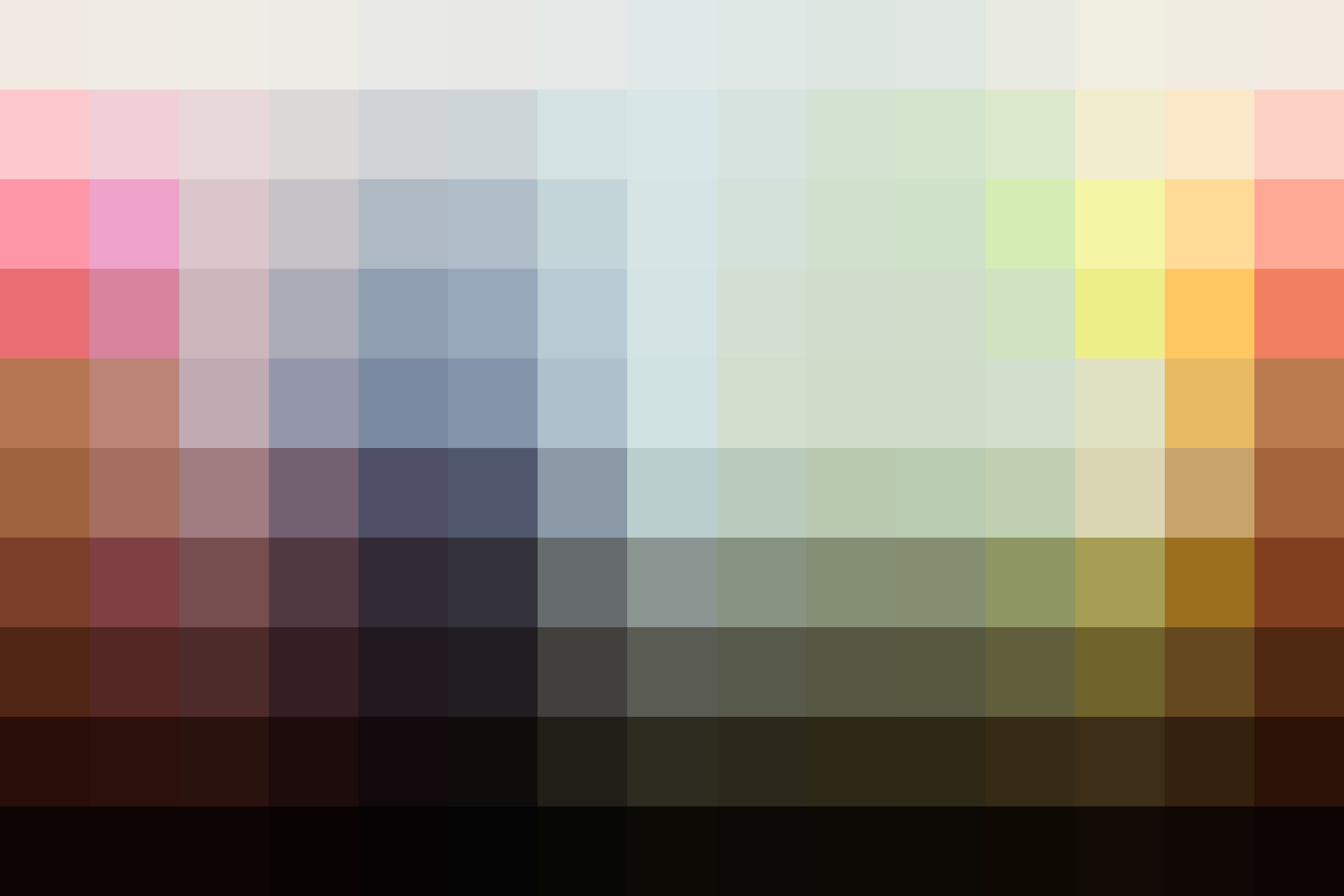 Color palette showing the adjusted hues from this Warm Creamy Tones Lightroom Preset.
