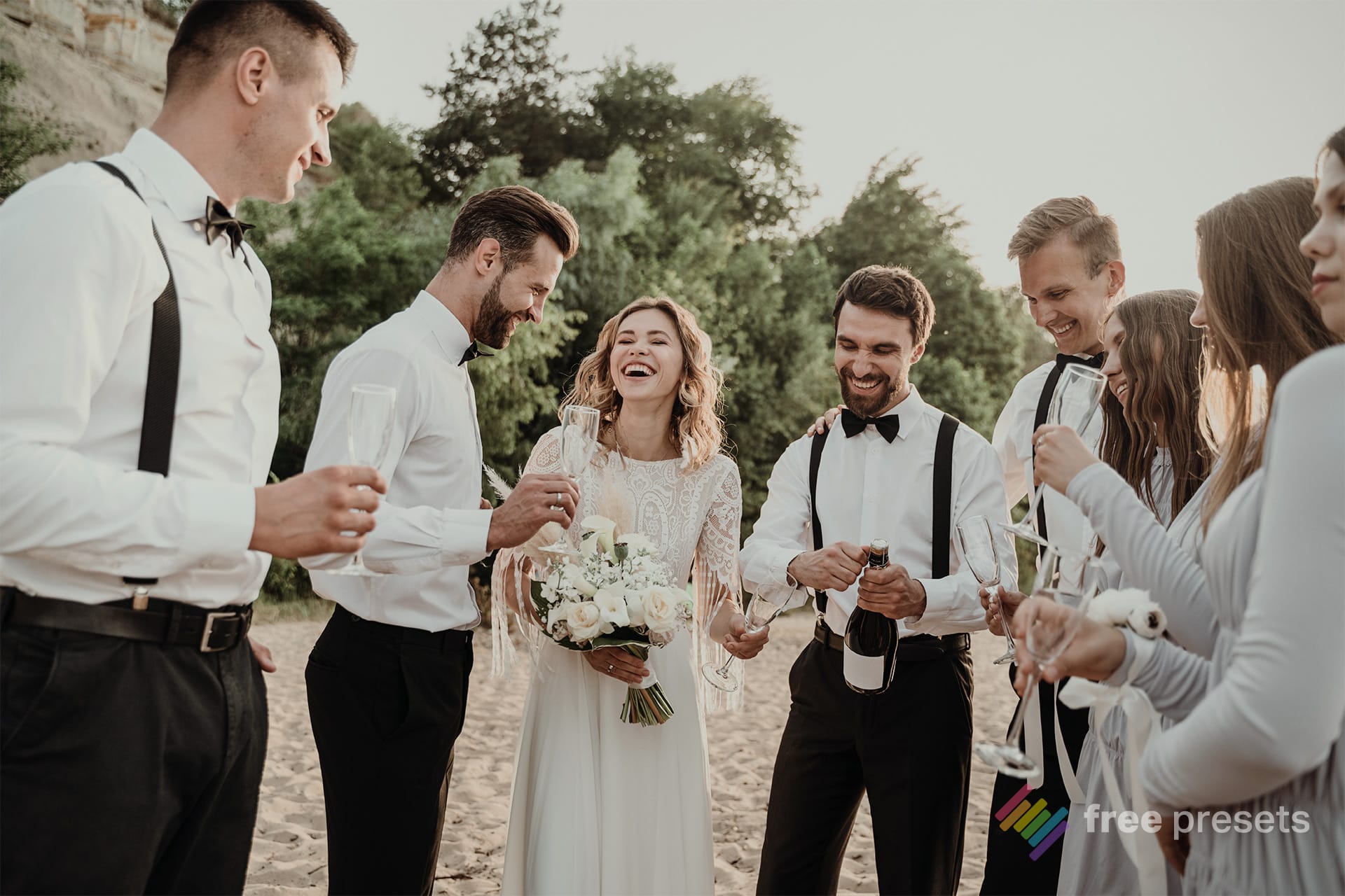 Image with Wedding Brown Lightroom Preset applied.