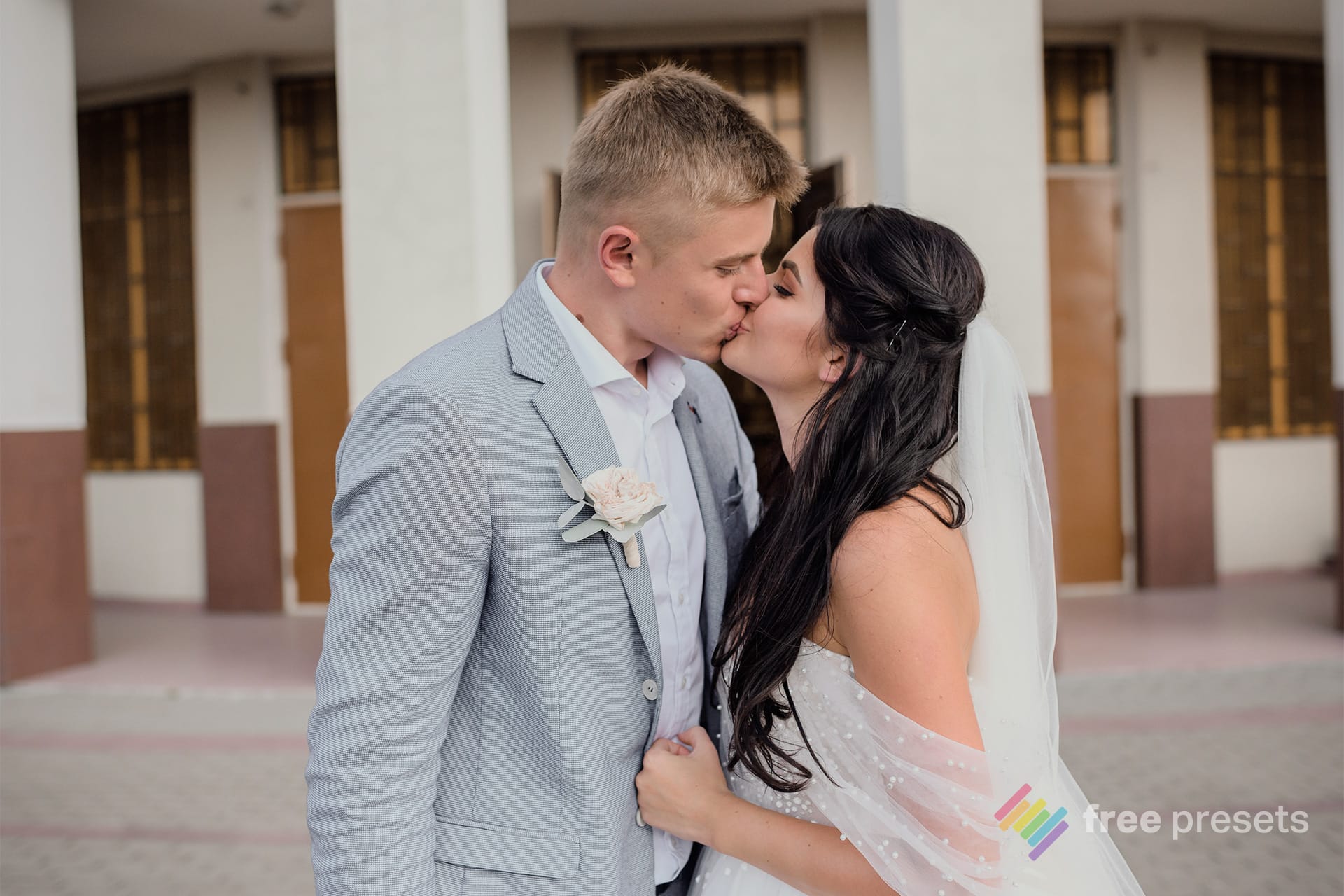 Image with the Skin Tone Protected Wedding Brown Lightroom Preset applied.