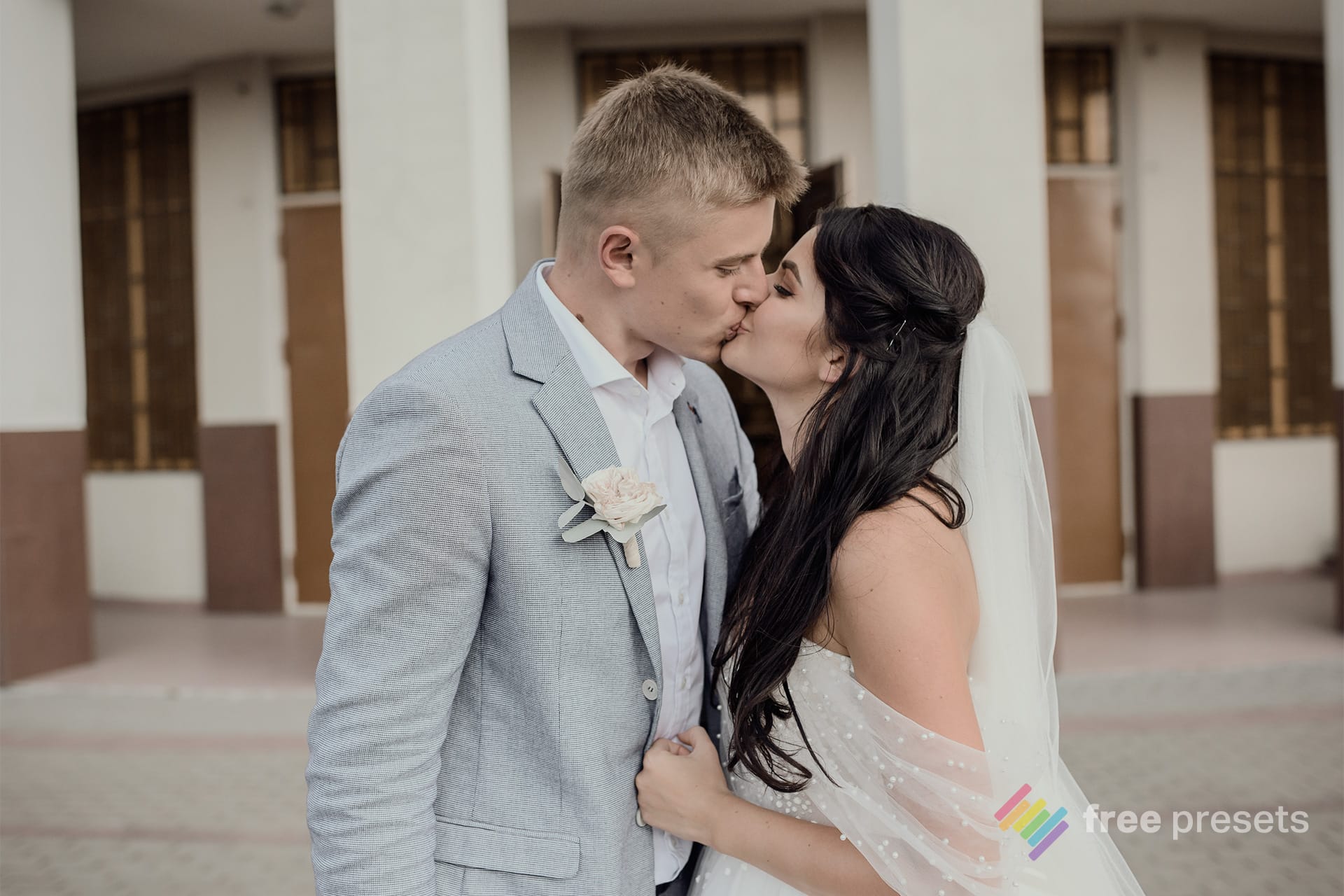 Image with the standard Wedding Brown Lightroom Preset applied.
