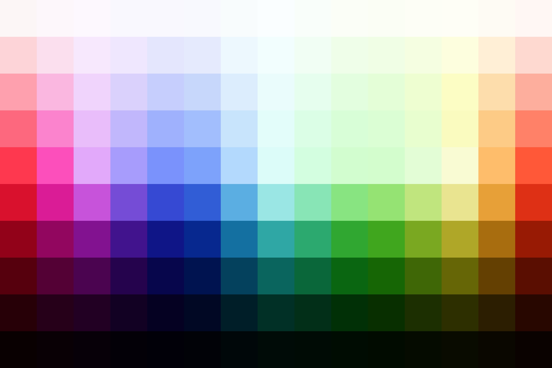 Color palette showing the adjusted hues from this Bright and Clean Lightroom Preset.