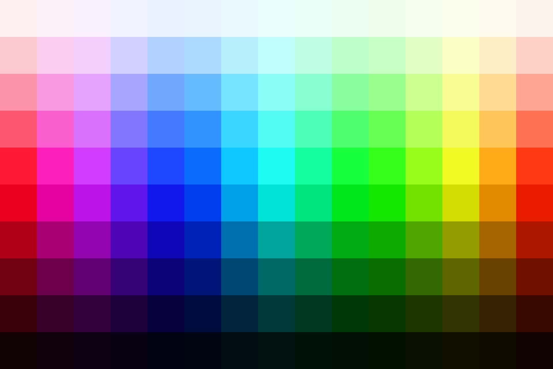 Color palette showing the adjusted hues from this Everyday Vlogger LUT.