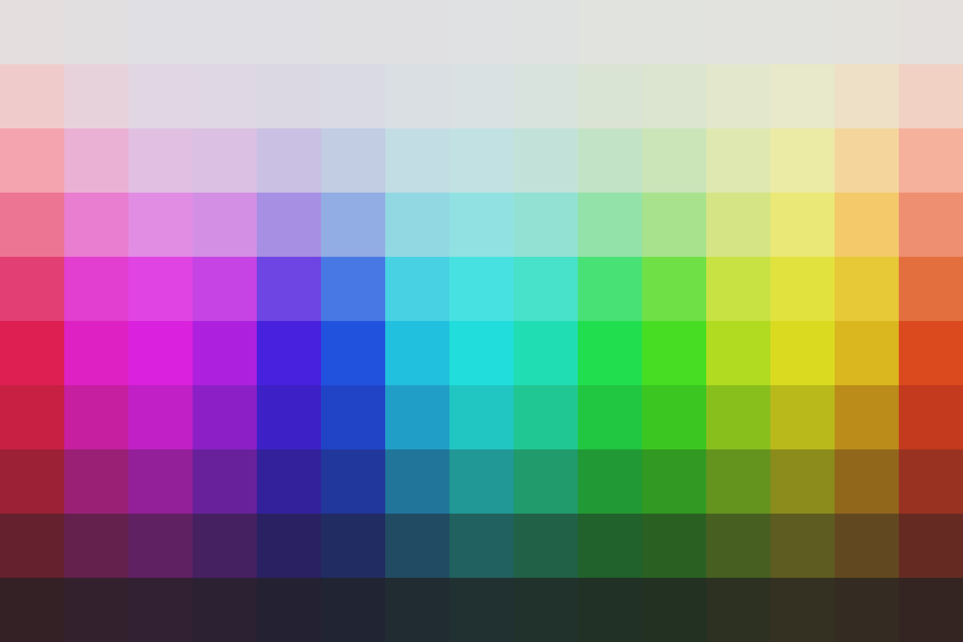 Color palette showing the adjusted hues from this Mayfair Lightroom Preset.