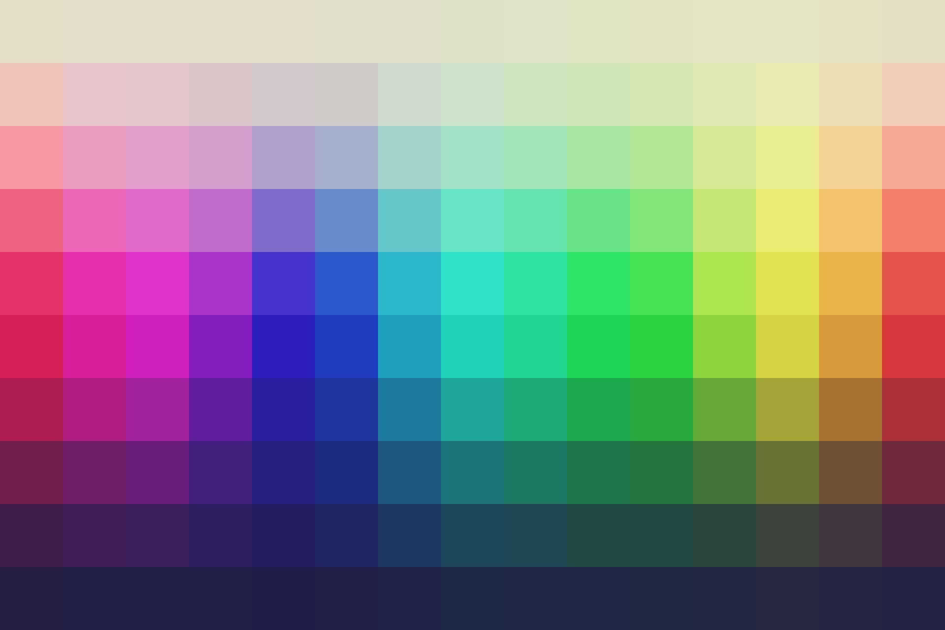 Color palette showing the adjusted hues from this Nashville Lightroom Preset.