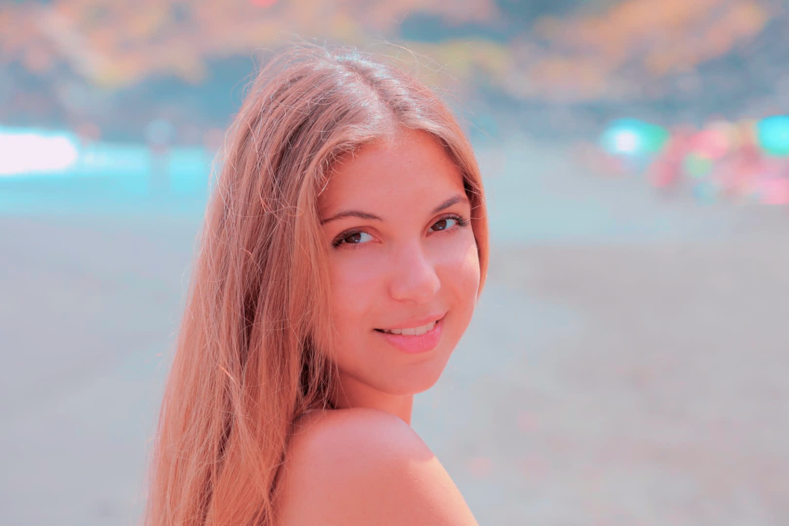 Image with the standard Pink Beach LUT applied.