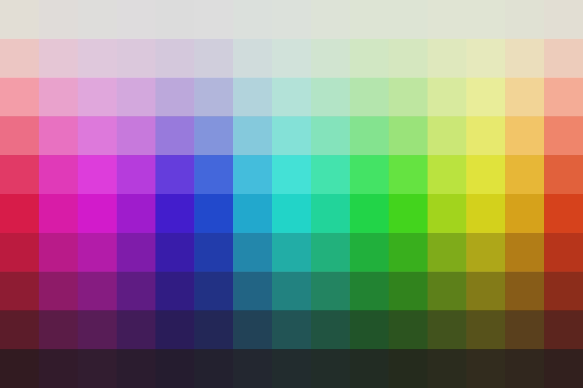 Color palette showing the adjusted hues from this Sierra Lightroom Preset.