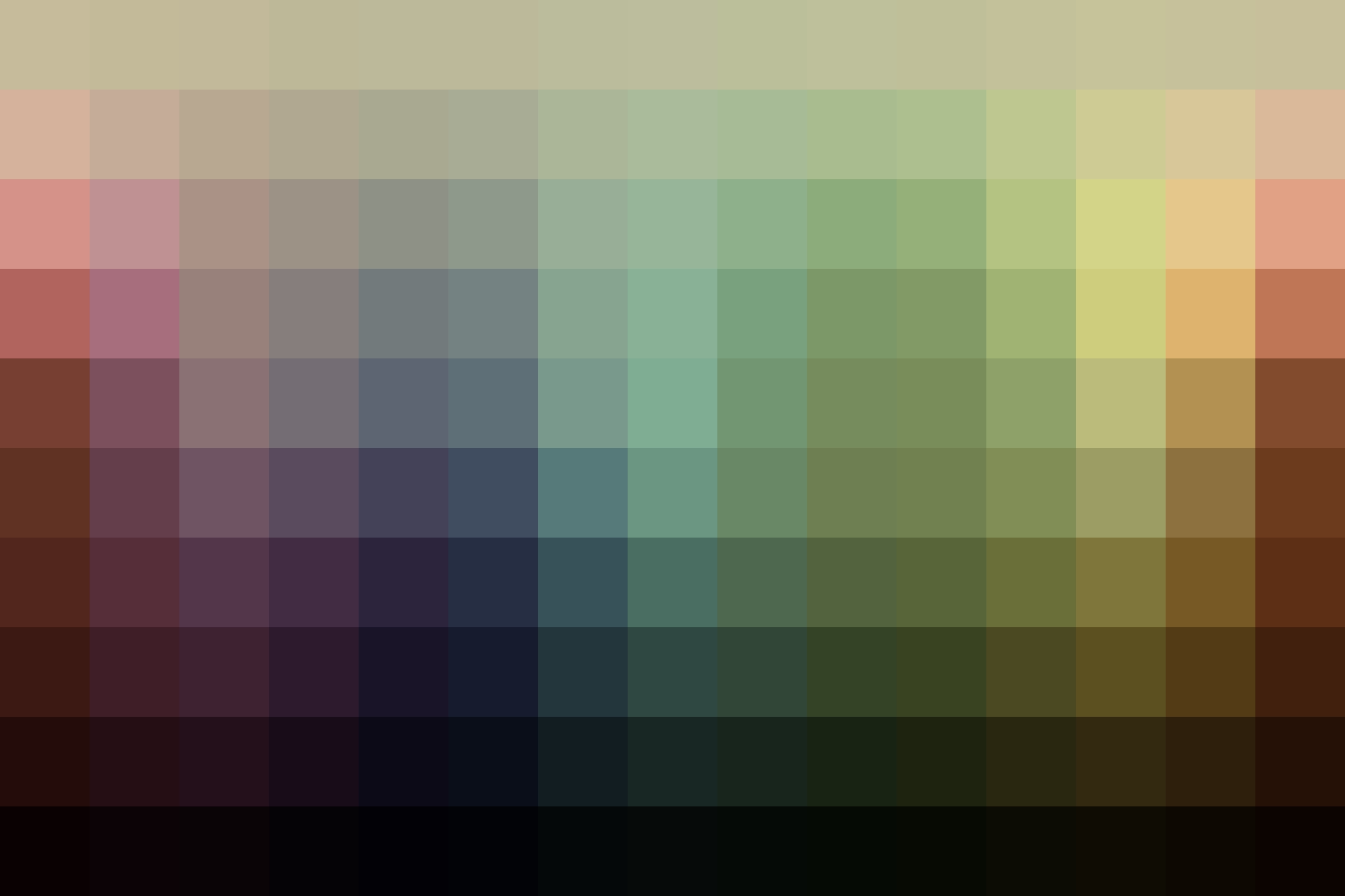 Color palette showing the adjusted hues from this Silo LUT.