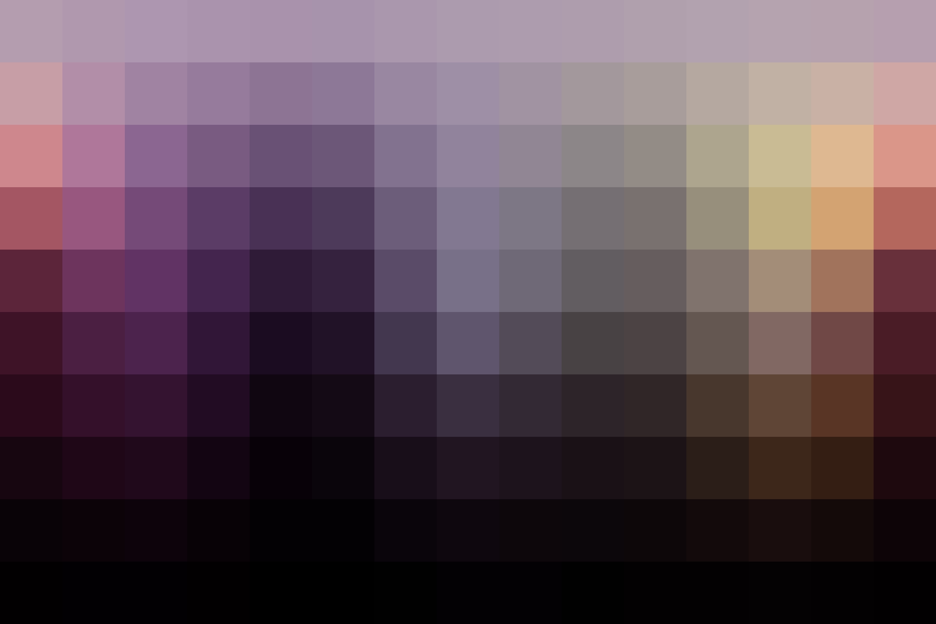 Color palette showing the adjusted hues from this Star Wars 1976 LUT.