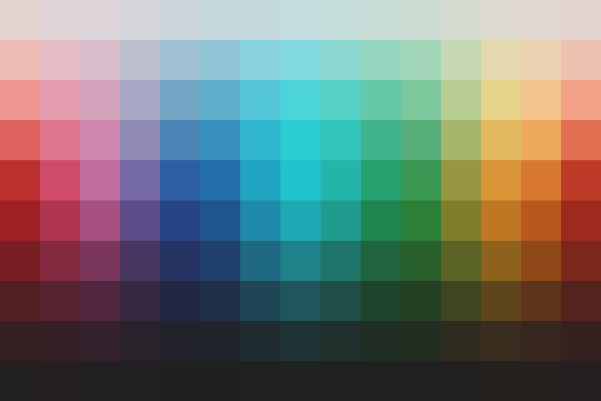 Color palette showing the adjusted hues from this Teal Orange Concert Lightroom Preset.