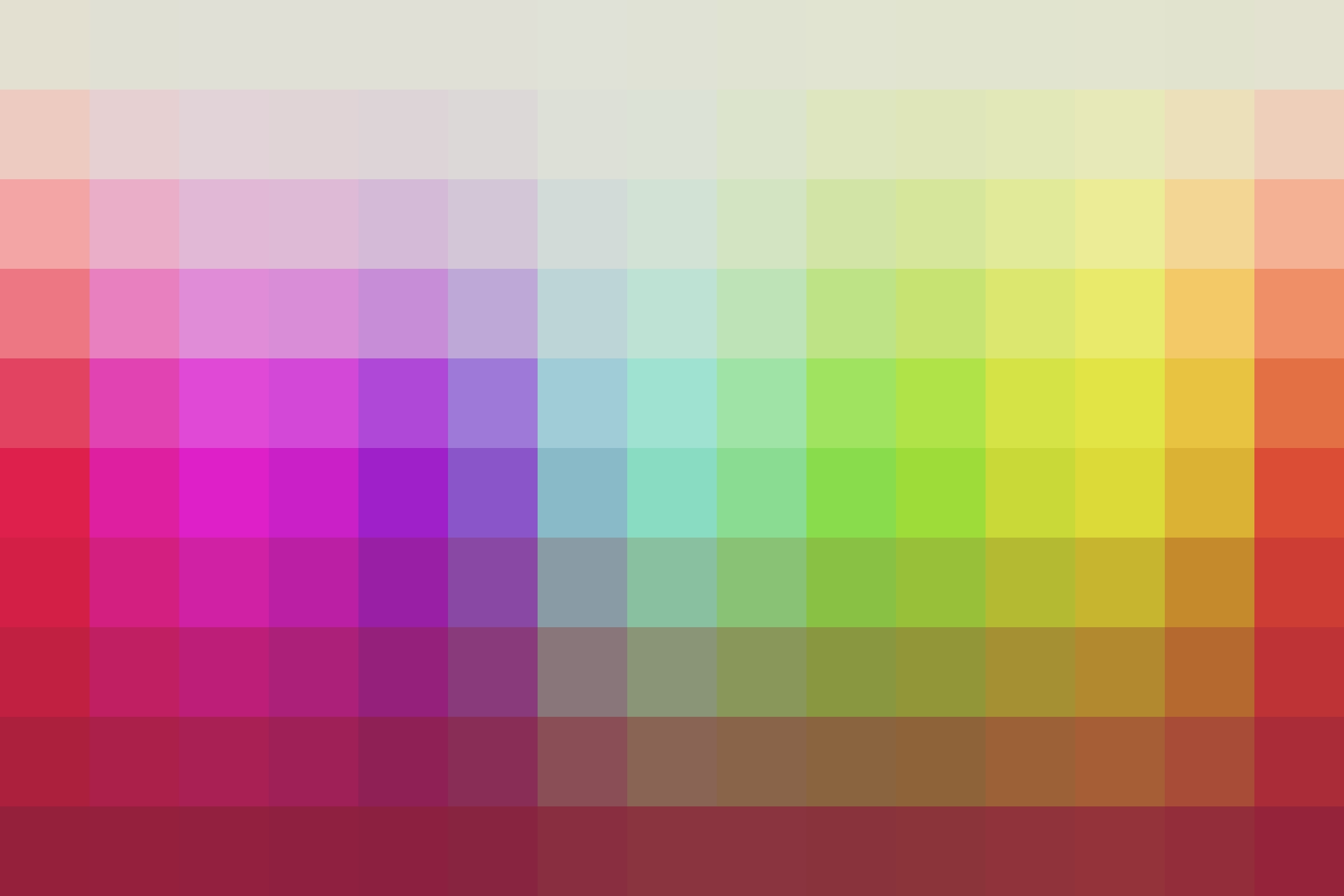Color palette showing the adjusted hues from this Toaster Lightroom Preset.