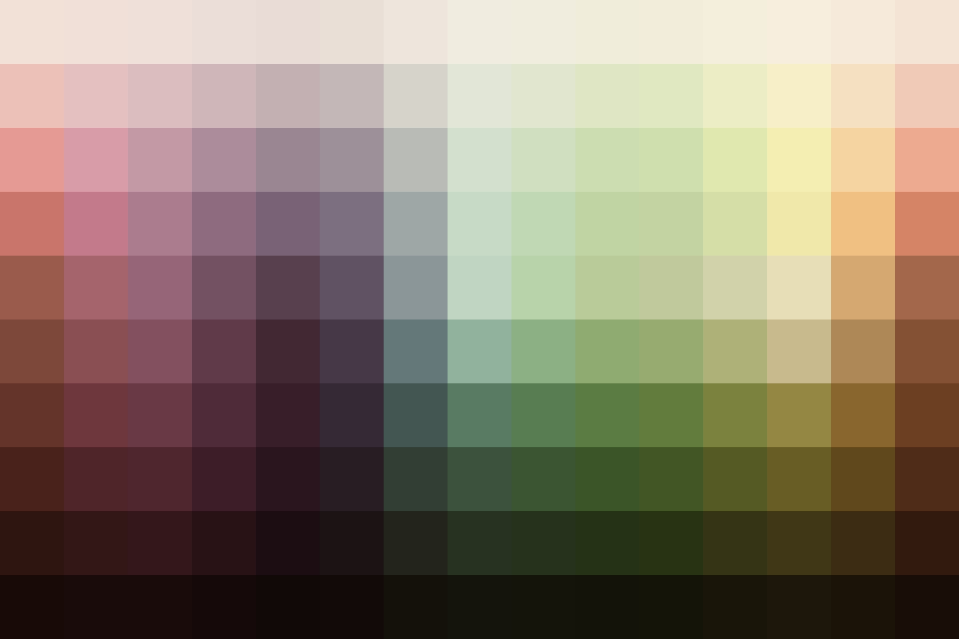Color palette showing the adjusted hues from this Vintage Summer Lightroom Preset.